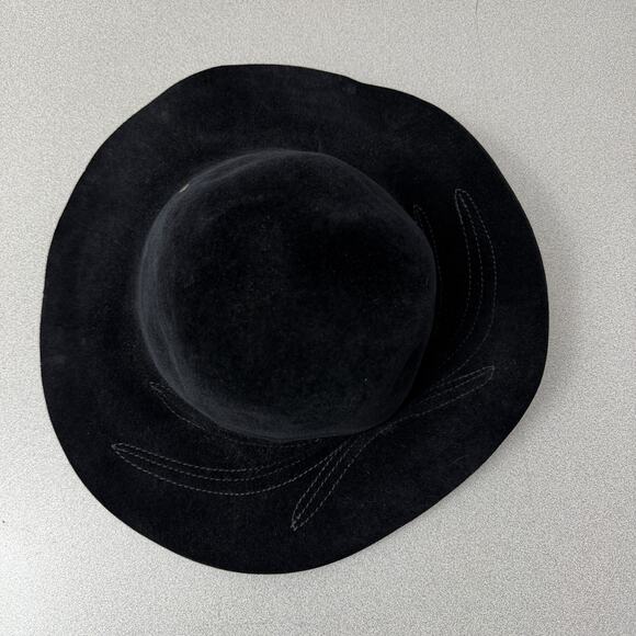 Helen Kaminski Formed Felt Hat Womens Black Embroidered Charm Classic Outdoors main image 5